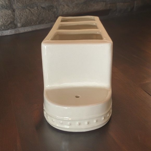 🎉HP🎉Retired Rare Nora Fleming Pearl Dot 3 Compartment Utensil Caddy - Picture 5 of 14